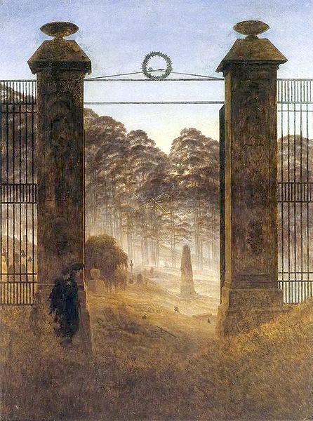 Caspar David Friedrich Friedhofseingang oil painting picture